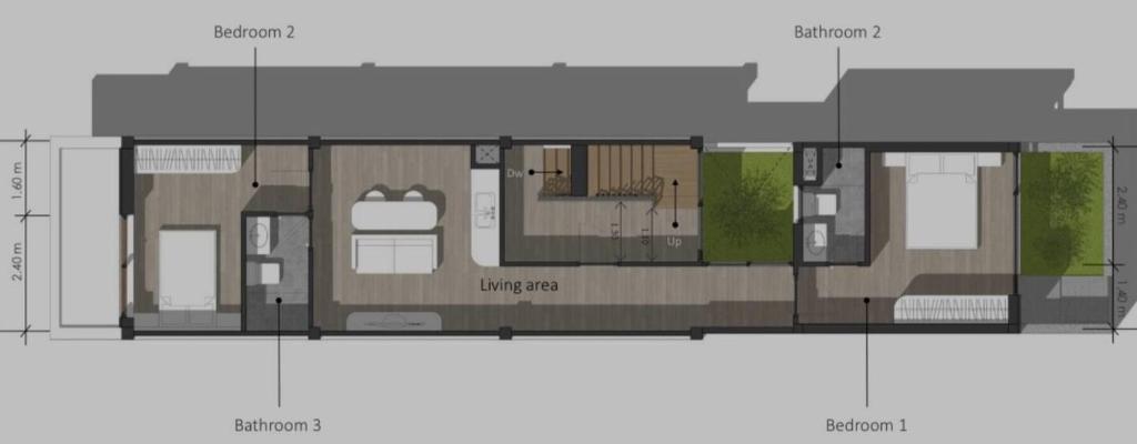 2 Bed & 2 Bath Suite, 3rd floor